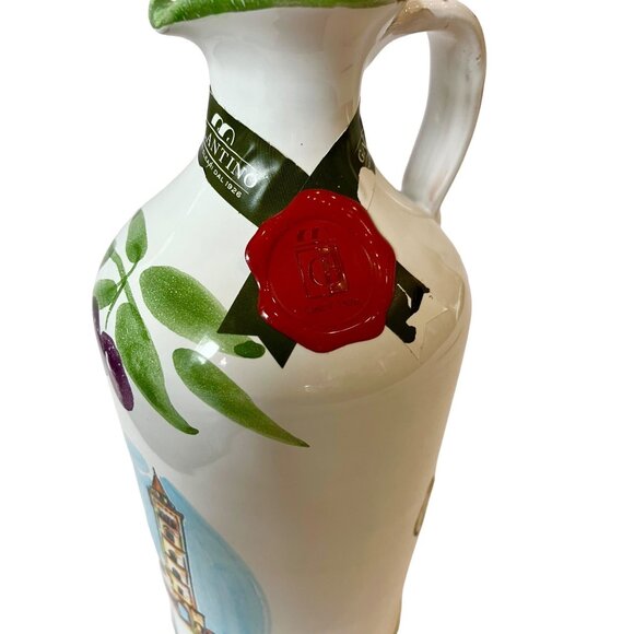 SET 2 VTG Galantino Extra Virgin Olive Oil Jug RARE TRANI CATHEDRAL + Olio-Empty - Picture 11 of 16
